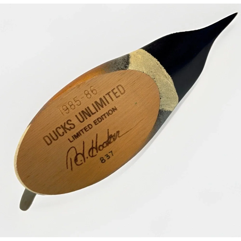 Vtg 1985-1986 Ducks Unlimited Decoy Limited Edition Signed TJ Hooker #837